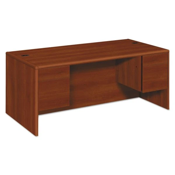 HON 10700 Series Double Pedestal Desk With Three-Quarter Height Pedestals, 72" X 36" X 29.5", Cognac 1 HON 10700 Series Double Pedestal Desk With Three-Quarter Height Pedestals, 72" X 36" X 29.5", Cognac