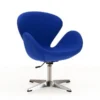 Raspberry Adjustable Swivel Chair In Blue And Polished Chrome