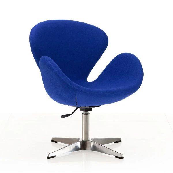 Raspberry Adjustable Swivel Chair In Blue And Polished Chrome 1 Raspberry Adjustable Swivel Chair In Blue And Polished Chrome