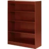 Lorell 4-Shelf Panel Wood Veneer Bookcase