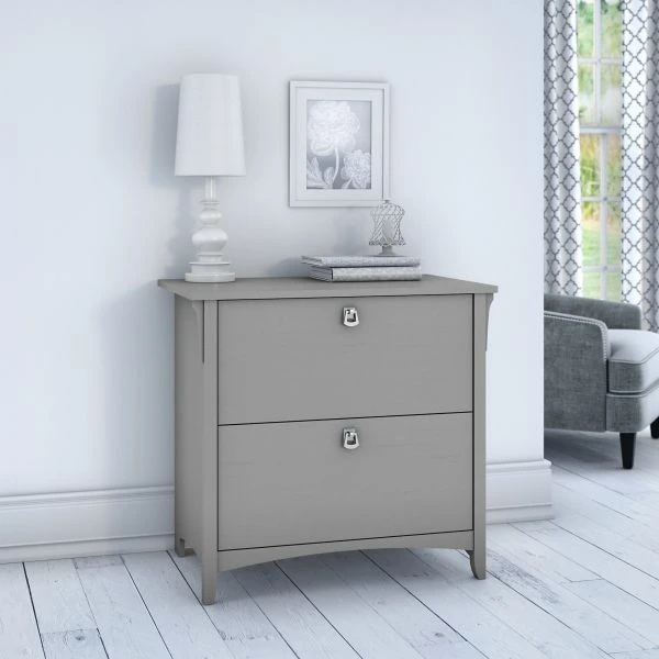 Bush Furniture Salinas 2 Drawer Lateral File Cabinet In Cape Cod Gray 3 Bush Furniture Salinas 2 Drawer Lateral File Cabinet In Cape Cod Gray - Image 3
