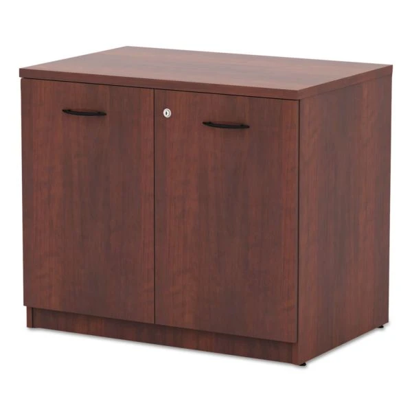 Alera Valencia Series Storage Cabinet, 34.13w X 22.78d X 29h, Medium Cherry 3 Alera Valencia Series Storage Cabinet, 34.13w X 22.78d X 29h, Medium Cherry - Image 3