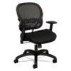 HON Wave Mesh Mid-Back Task Chair, Supports Up To 250 Lb, 18" To 22.25" Seat Height, Black