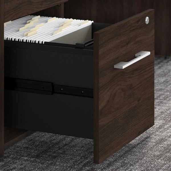 Bush Business Furniture Office 500 72W L Shaped Executive Desk With Drawers In Black Walnut 6 Bush Business Furniture Office 500 72W L Shaped Executive Desk With Drawers In Black Walnut - Image 6