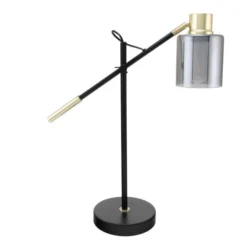 Veretti 23"H Modern Tilt-Arm Lamp, Adjustable, Smokey Gray Shade/Black Base 18 Veretti 23"H Modern Tilt-Arm Lamp, Adjustable, Smokey Gray Shade/Black Base -office furniture sale b39c45d80e7b676b6c96feccfb0a586211