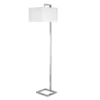 Grayson 68" Tall Floor Lamp With Fabric Shade In Polished Nickel/White