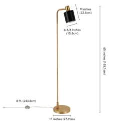 Thew 65" Tall Floor Lamp With Metal Shade In Brass/Black 10 Thew 65" Tall Floor Lamp With Metal Shade In Brass/Black -office furniture sale b3f44a6b57586a969be2414bdcfd7ea1bf