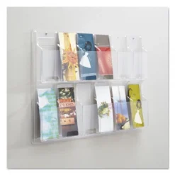 Safco Reveal Clear Literature Displays, 12 Compartments, 30w X 2d X 20.25h, Clear -office furniture sale b3f4836de90b1c19e4c6d05edfe2fee110
