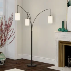 Aspen 3-Light Torchiere Floor Lamp With Fabric Shade In Blackened Bronze/White 10 Aspen 3-Light Torchiere Floor Lamp With Fabric Shade In Blackened Bronze/White -office furniture sale b4549b0a3b75e631e0c390e1272975bf60