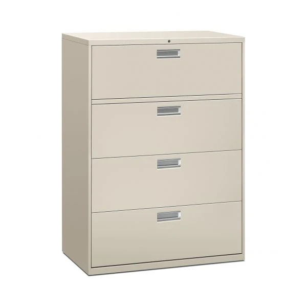 HON 600 Series Four-Drawer Lateral File, Letter/Legal/A4, 42w X 18d, Light Gray 1 HON 600 Series Four-Drawer Lateral File, Letter/Legal/A4, 42w X 18d, Light Gray
