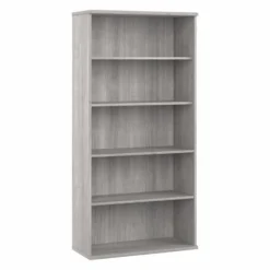 Bush Business Furniture Studio A Tall 5 Shelf Bookcase In Platinum Gray
