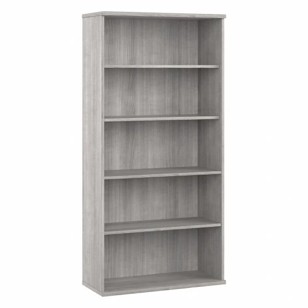 Bush Business Furniture Hybrid Tall 5 Shelf Bookcase In Platinum Gray 1 Bush Business Furniture Hybrid Tall 5 Shelf Bookcase In Platinum Gray