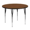 Flash Furniture 48'' Round Activity Table With 1.25'' Thick High Pressure Oak Laminate Top And Standard Height Adjustable Legs