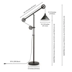 Descartes Pulley System Floor Lamp With Metal Shade In Blackened Bronze/Blackened Bronze 16 Descartes Pulley System Floor Lamp With Metal Shade In Blackened Bronze/Blackened Bronze -office furniture sale b58dc82b97173c896208bec1769f2b9400