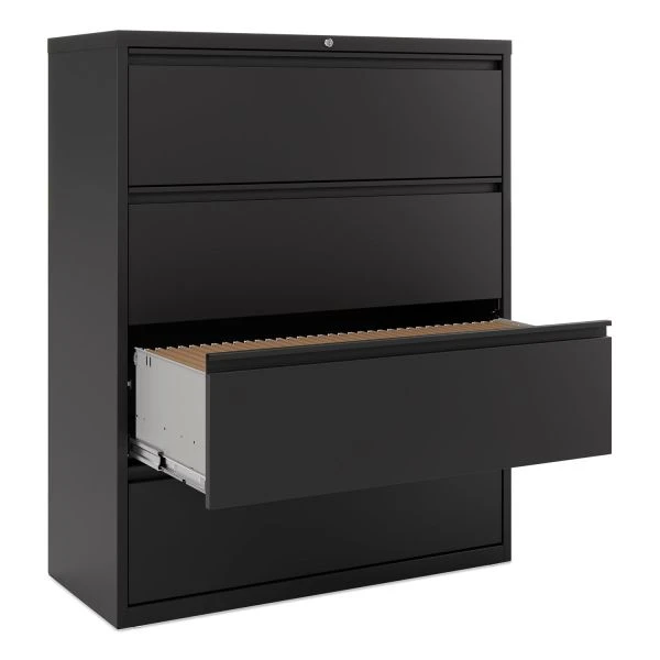 Alera Lateral File, 4 Legal/Letter-Size File Drawers, Black, 42" X 18.63" X 52.5" 2 Alera Lateral File, 4 Legal/Letter-Size File Drawers, Black, 42" X 18.63" X 52.5" - Image 2