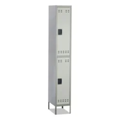 Safco Double-Tier Locker, 12w X 18d X 78h, Two-Tone Gray