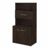 Bush Business Furniture Office 500 36W Tall Storage Cabinet With Doors And Shelves In Black Walnut