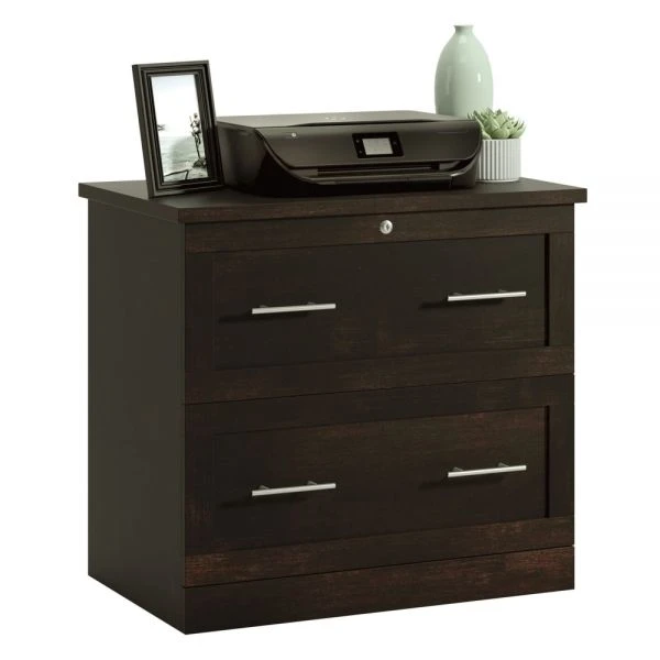 2-Drawer 30"W Lateral File Cabinet, Peppered Black 6 2-Drawer 30"W Lateral File Cabinet, Peppered Black - Image 6