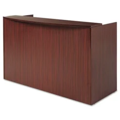 Alera Valencia Series Reception Desk With Transaction Counter, 71" X 35.5" X 29.5" To 42.5", Mahogany -office furniture sale b8ac0016f328b76580ce4a12265772b0e6