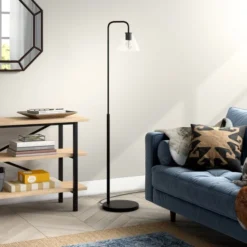 Henderson Arc Floor Lamp With Glass Shade In Blackened Bronze/Clear 8 Henderson Arc Floor Lamp With Glass Shade In Blackened Bronze/Clear -office furniture sale b8acefdfd7eb022ca7bb1fd04579de8660