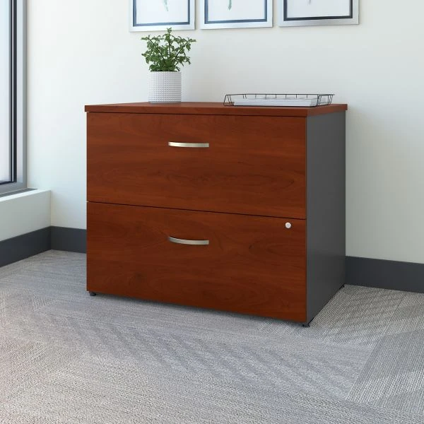 Bush Business Furniture Series C Lateral File Cabinet In Hansen Cherry 3 Bush Business Furniture Series C Lateral File Cabinet In Hansen Cherry - Image 3
