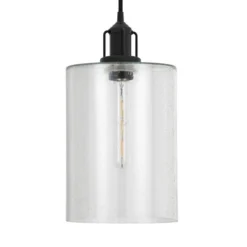 Nora 7.87" Wide Pendant With Glass Shade In Blackened Bronze/Seeded -office furniture sale b9351101f109d715640c079700955cfbe9