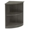 Safco Medina Series Quarter Round Two-Shelf Bookcase, 20w X 20w X 29 1/2h, Gray Steel