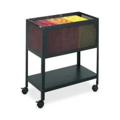 Safco Open Top Mesh Tub, Metal, 1 Shelf, 1 Bin, 13.5" X 24.25" X 27.5", Black -office furniture sale b9a1a42da3e2571101955925dd6ca84a47