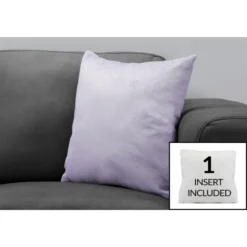 Monarch Specialties Pillows, 18 X 18 Square, Insert Included, Decorative Throw, Accent, Sofa, Couch, Bedroom, Purple Hypoallergenic Polyester, Modern