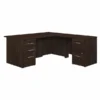 Bush Business Furniture Office 500 72W L Shaped Executive Desk With Drawers In Black Walnut