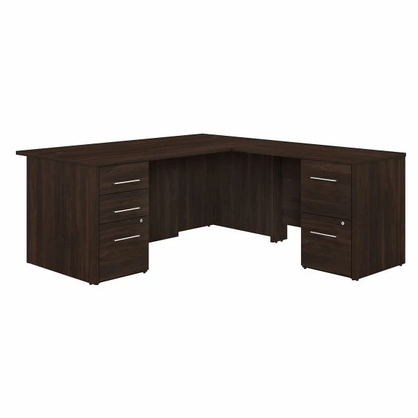 Bush Business Furniture Office 500 72W L Shaped Executive Desk With Drawers In Black Walnut 1 Bush Business Furniture Office 500 72W L Shaped Executive Desk With Drawers In Black Walnut