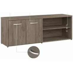 Bush Business Furniture Hybrid 72W X 30D Computer Table Desk With Storage And Mobile File Cabinet In Modern Hickory -office furniture sale ba1903d1b4c77b06a2ea2ea27dfcd93f4d