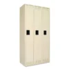 Tennsco Single-Tier Locker, Three Lockers With Hat Shelves And Coat Rods, 36w X 18d X 72h, Sand