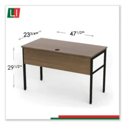 Linea Italia Urban Series Desk Workstation, 47.25" X 23.75" X 29.5", Natural Walnut -office furniture sale bac1969554a5f55940e2a60b0ebe4802bd