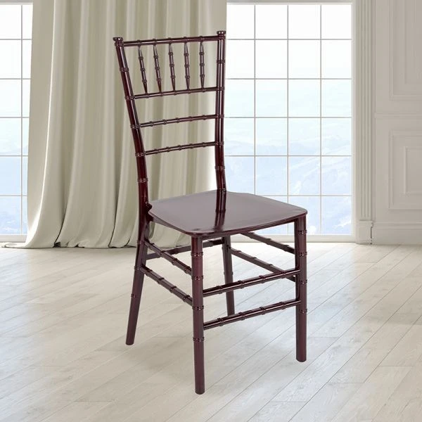 HERCULES Series Mahogany Resin Stacking Chiavari Chair 2 HERCULES Series Mahogany Resin Stacking Chiavari Chair - Image 2