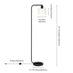 Cadmus 57" Tall Floor Lamp With Glass Shade In Blackened Bronze/White -office furniture sale bb6cbc807d437c9cdefea4341cd54ca6c1