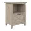 Bush Furniture Key West Lateral File Cabinet With Shelf In Washed Gray