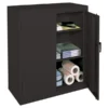 Steel Storage Cabinet, 3 Shelves, 42"H X 36"W X 18"D, Black