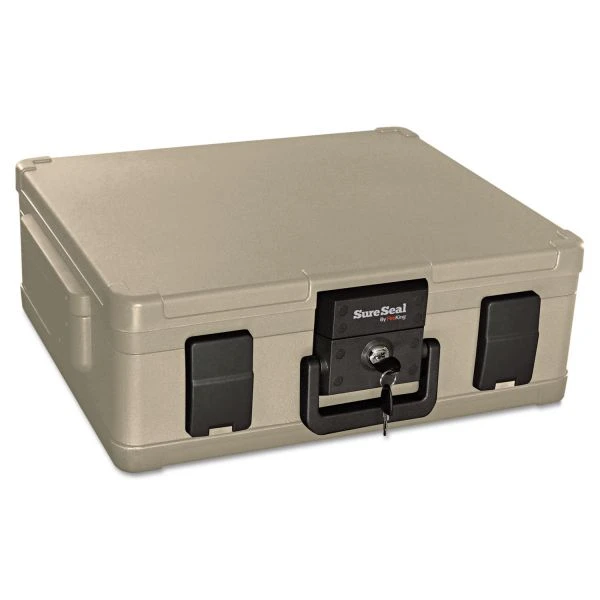 SureSeal By FireKing Fire And Waterproof Chest, 0.38 Cu Ft, 19.9w X 17d X 7.3h, Taupe 1 SureSeal By FireKing Fire And Waterproof Chest, 0.38 Cu Ft, 19.9w X 17d X 7.3h, Taupe