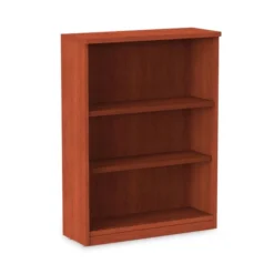 Alera Valencia Series Bookcase, Three-Shelf, 31.75w X 14d X 39.38h, Med Cherry