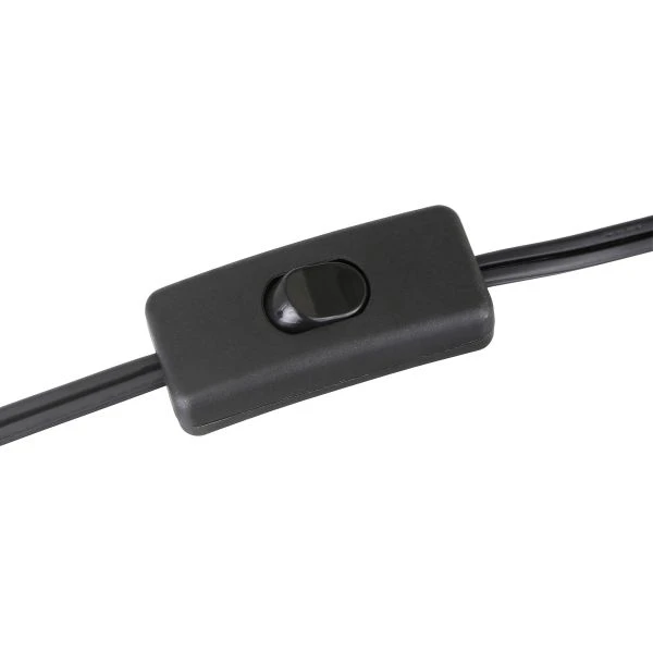 Lambert 15" Tall Ceramic Mini Lamp With Fabric Shade In Matte Black/White 5 Lambert 15" Tall Ceramic Mini Lamp With Fabric Shade In Matte Black/White - Image 5