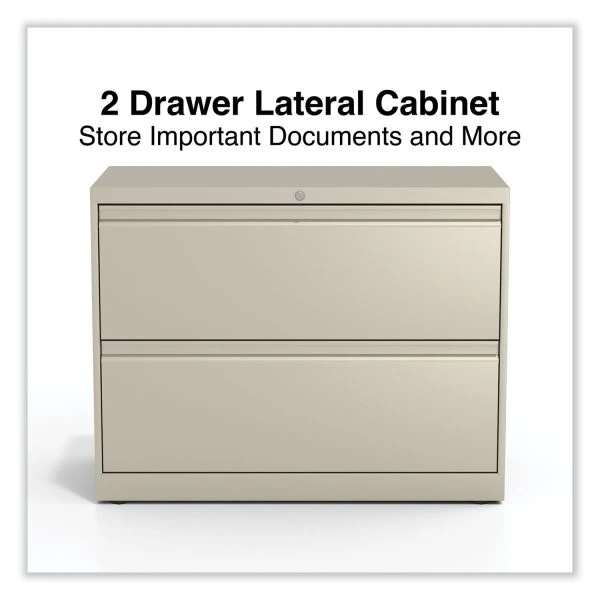 Alera Lateral File, 2 Legal/Letter-Size File Drawers, Putty, 36" X 18.63" X 28" 2 Alera Lateral File, 2 Legal/Letter-Size File Drawers, Putty, 36" X 18.63" X 28" - Image 2