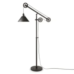 Descartes Pulley System Floor Lamp With Metal Shade In Blackened Bronze/Blackened Bronze 18 Descartes Pulley System Floor Lamp With Metal Shade In Blackened Bronze/Blackened Bronze -office furniture sale be07ec26246689ca62dfc0c84f81558752