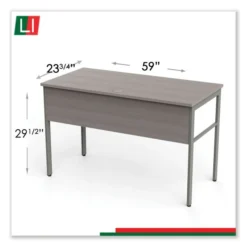 Linea Italia Urban Series Desk Workstation, 59" X 23.75" X 29.5", Ash 19 Linea Italia Urban Series Desk Workstation, 59" X 23.75" X 29.5", Ash -office furniture sale be54269988a8438066d365d01b5fdb0c3a
