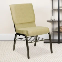 Flash Furniture Beige Fabric Big & Tall Church Chair