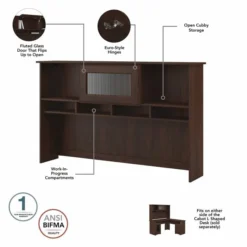 Bush Furniture Cabot 60W Hutch In Modern Walnut -office furniture sale be756c13293b9fb9e6a314580754d41a99