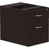 Lorell Essentials Espresso Hanging Pedestal - 2-Drawer