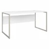 Bush Business Furniture Hybrid 60W X 30D Computer Table Desk With Metal Legs In White