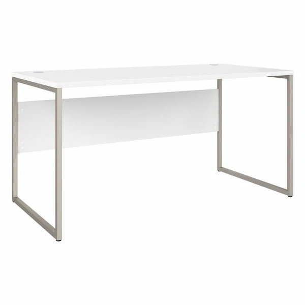 Bush Business Furniture Hybrid 60W X 30D Computer Table Desk With Metal Legs In White 1 Bush Business Furniture Hybrid 60W X 30D Computer Table Desk With Metal Legs In White