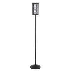 Delia 63.5" Tall Floor Lamp With Metal Shade In Blackened Bronze/Blackened Bronze
